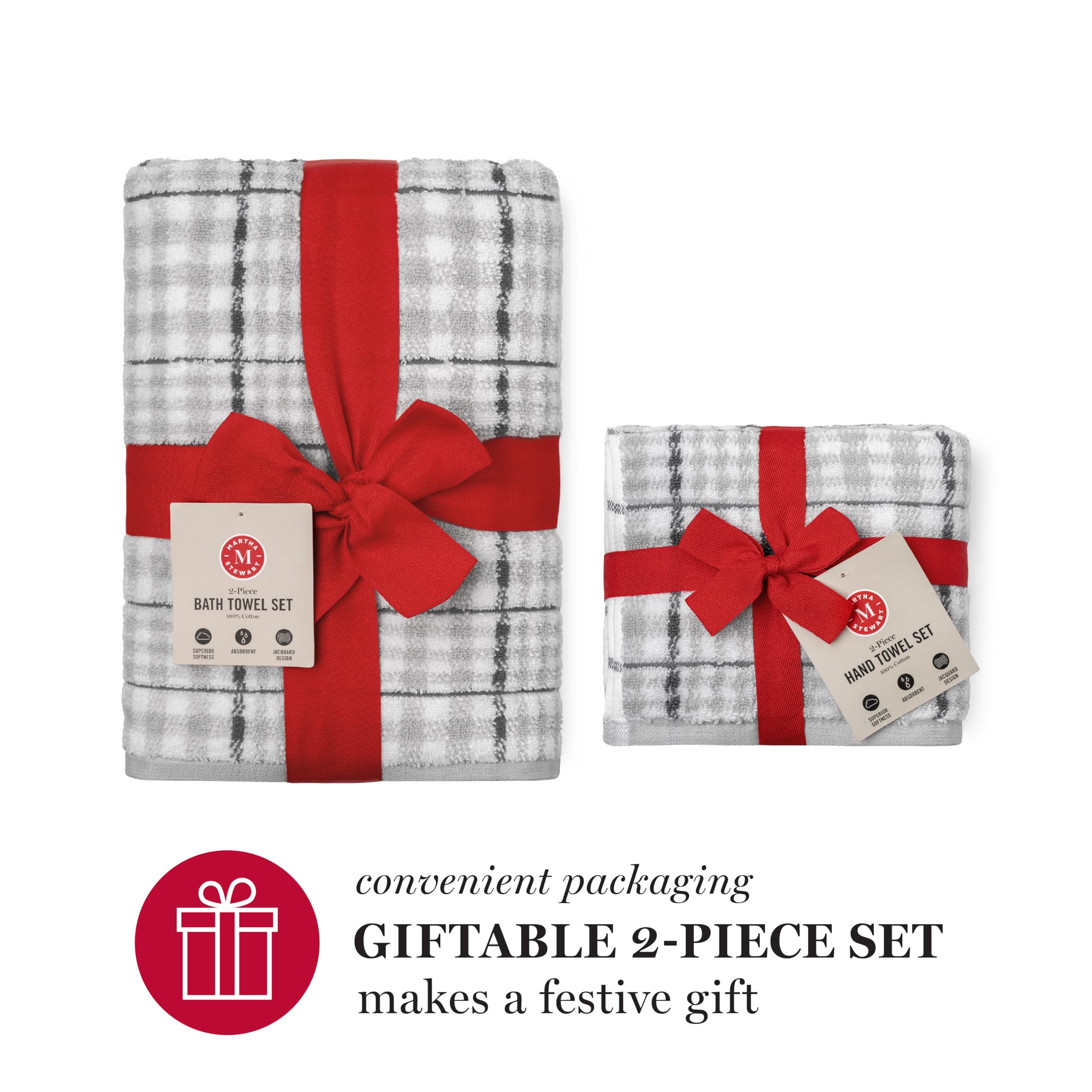Martha Stewart Fair Isle Cotton Hand Towels - Set Of 2, Dark Blue/White, 525 GSM, Holiday - View #9