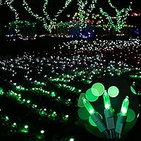 Vista 7 de LAMPHOME 100 luces verdes de Navidad – Cadena de luces LED de 21.6 pies, mini luces LED para interiores y exteriores, hogar, fiesta, boda