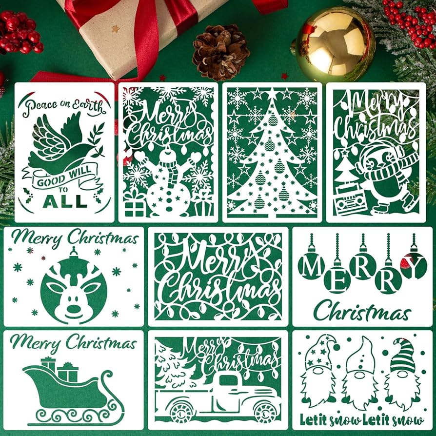 amazon-com-christmas-stencils-reusable-christmas-stencil-for-cards-7-x5-gnome-snowman-nativity-holiday-drawing-templates-for-painting-on-wood-canvas-cards-journal-crafts-arts-crafts-sewing