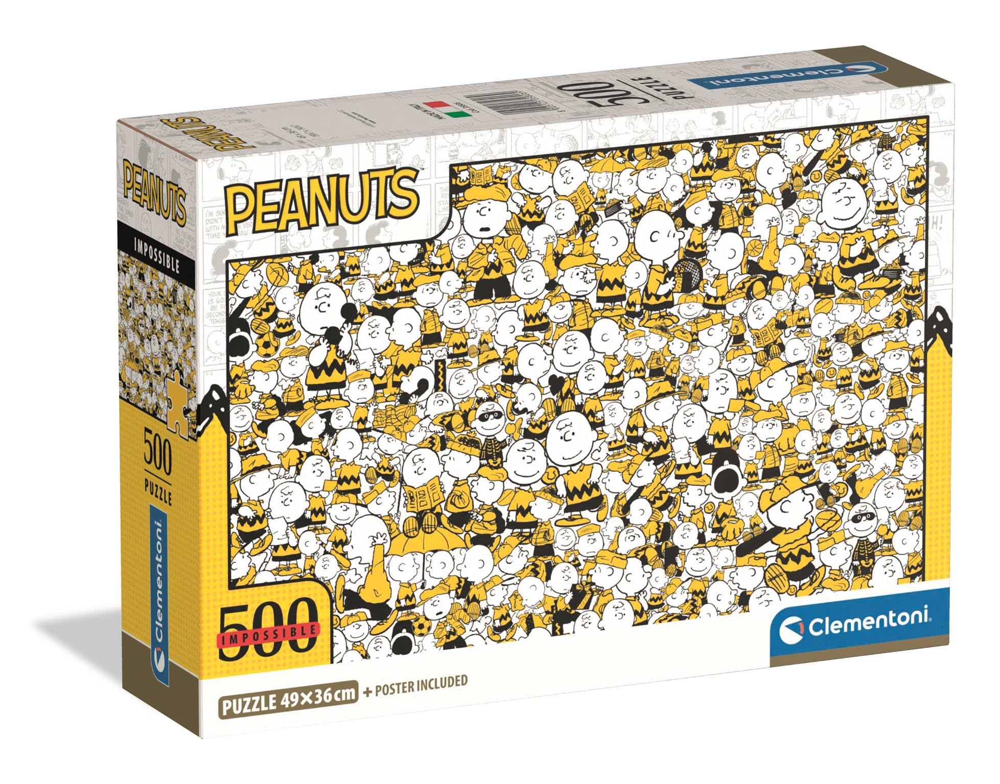 CLEMENTONI PZL 500 IMPOSSIBLE PEANUTS COMPACT BOX - 35806