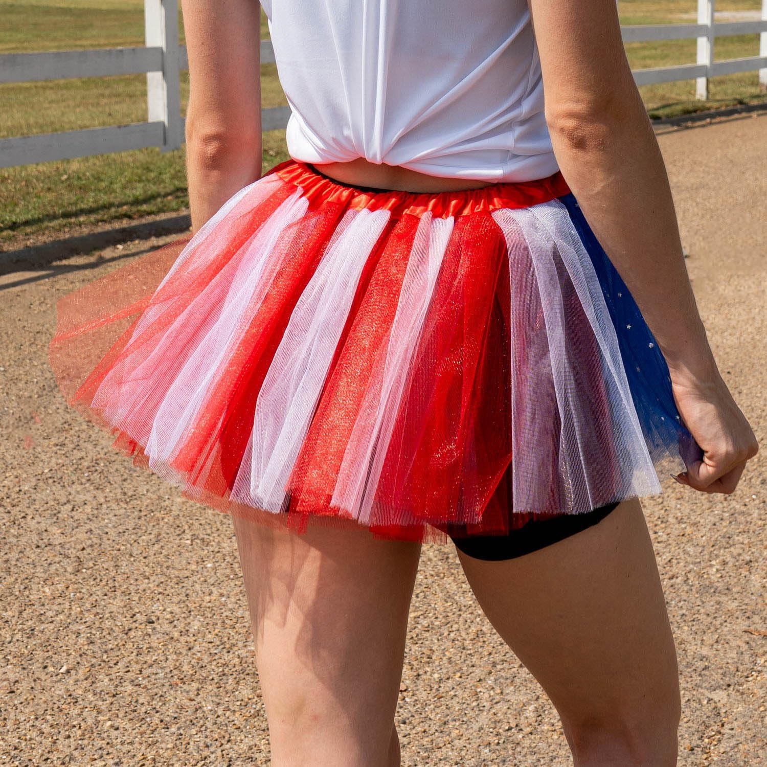 Gone For a Run American Flag Tutu Skirt - 4th of July - Running Costume
