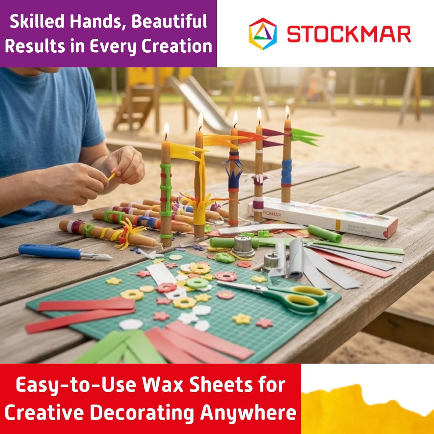 Stockmar Decorating Beeswax - 12 Pack (Crimson Red)