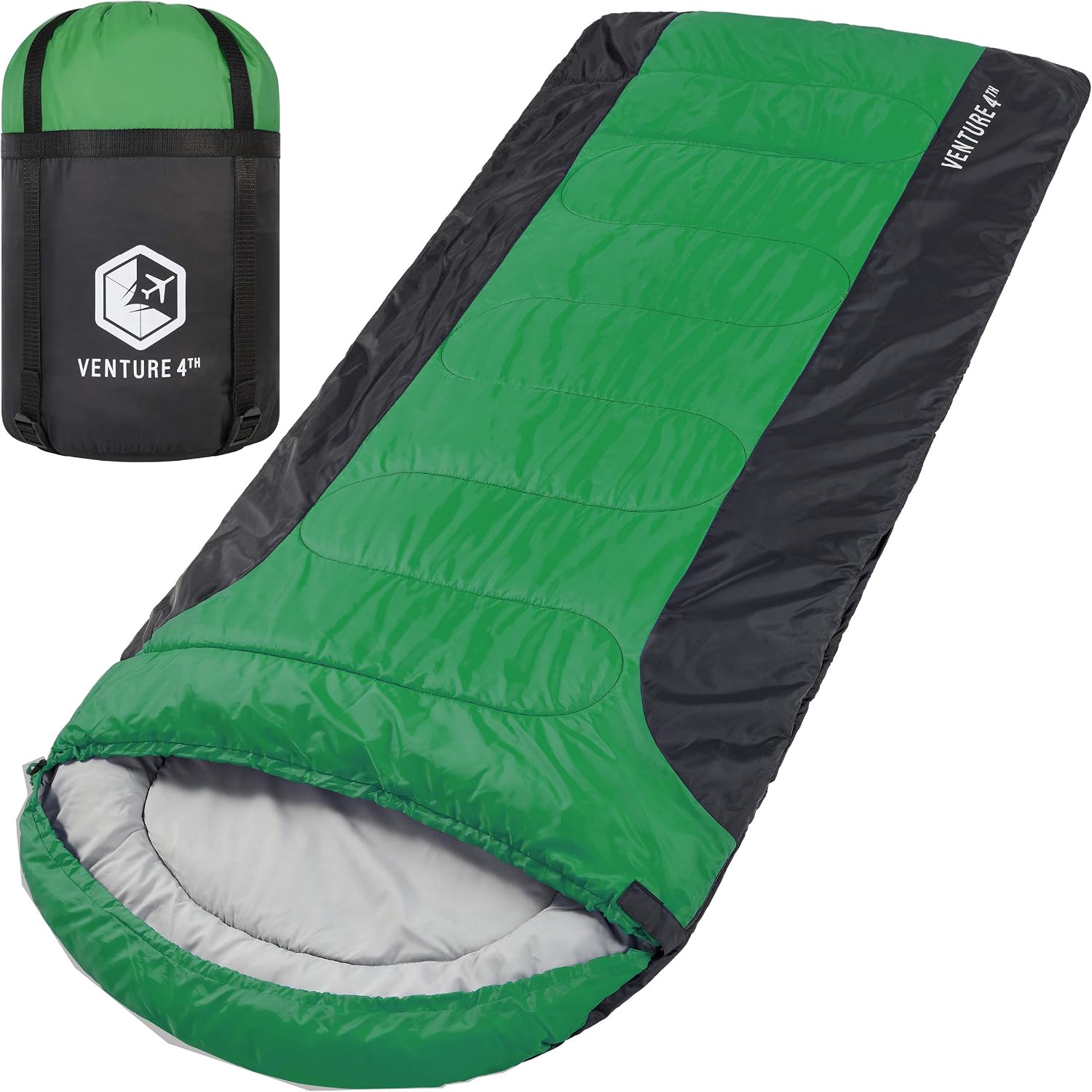 VENTURE 4TH Backpacking Sleeping Bag – Lightweight Warm & Cold Weather Sleeping Bags for Adults, Kids & Couples – Ideal for Hiking, Camping & Outdoor Adventures – Single, XXL and Double Sizes