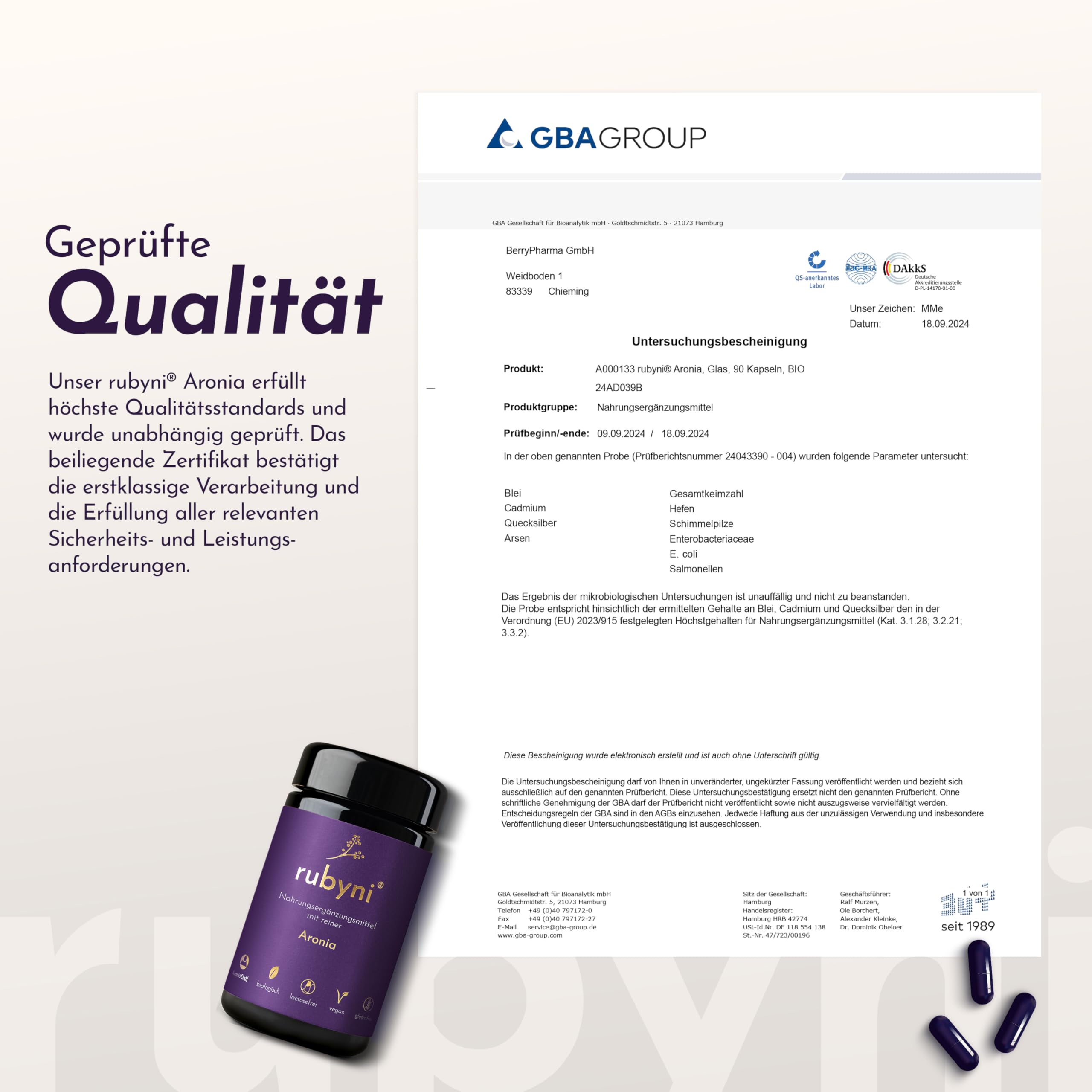 Aronia - 400mg Bio-Aroniabeeren Extrakt pro Kapsel - 60 Kapseln | 44mg Polyphenole + 20mg Anthocyane pro Kapsel - Bio & Vegan - Ohne Zusatzstoffe - Schwarze Apfelbeeren Extrakt