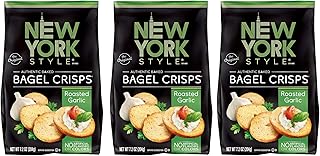 New York Style Bagel Crisps, Garlic, 7.2 Ounce (Pack of 3)