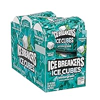 Vista 3 de ICE BREAKERS Ice Cubes - Goma de mascar sabor Wintergreen sin azúcar, 91.7 g (6 envases, 40 piezas)