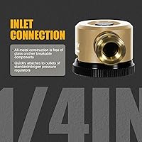 Vista 3 de Herramienta de purga de nitrógeno, regulador de flujo de nitrógeno de purga HVAC, amarillo