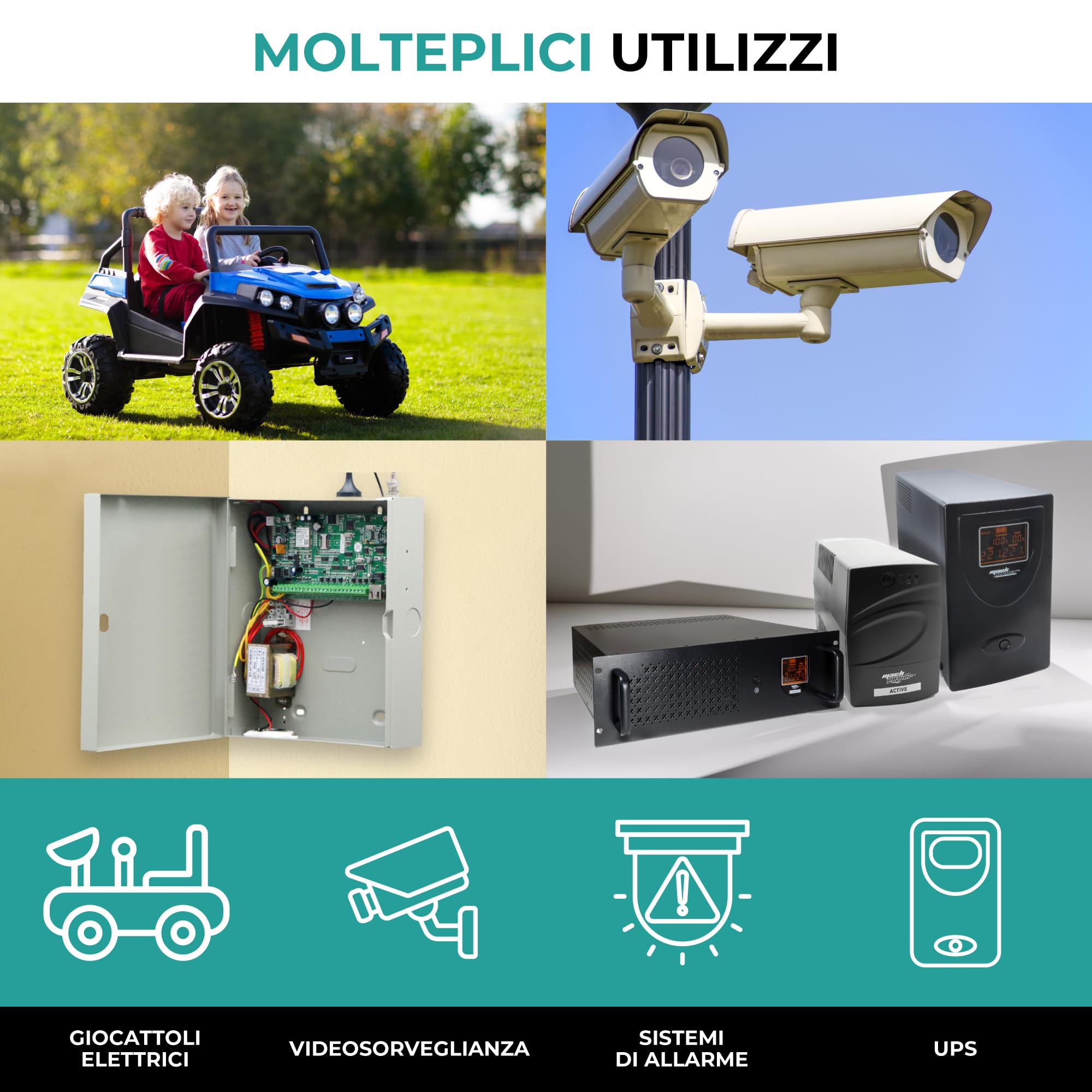 Batt Piombo Ric.12v 1.2ah Term. 4.8mm Mkc | Batterie E Pile | Batterie - Foto 9