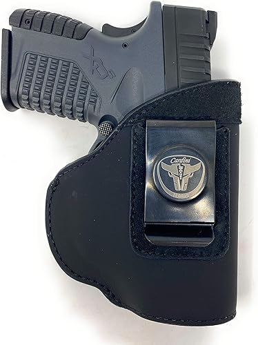 Cardini Leather USA Funda de cuero IWB para pistola Sig Sauer P229, P225, P250, P320 Open or Hidden Carry Gun Holsters, Glock 19, 23, 32, Walter PK