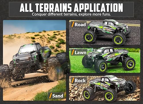 Miniatura 3 de RACENT Camión RC 116 4x4 todo terreno RC Car 40KPH alta velocidad de control remoto coches para adultos