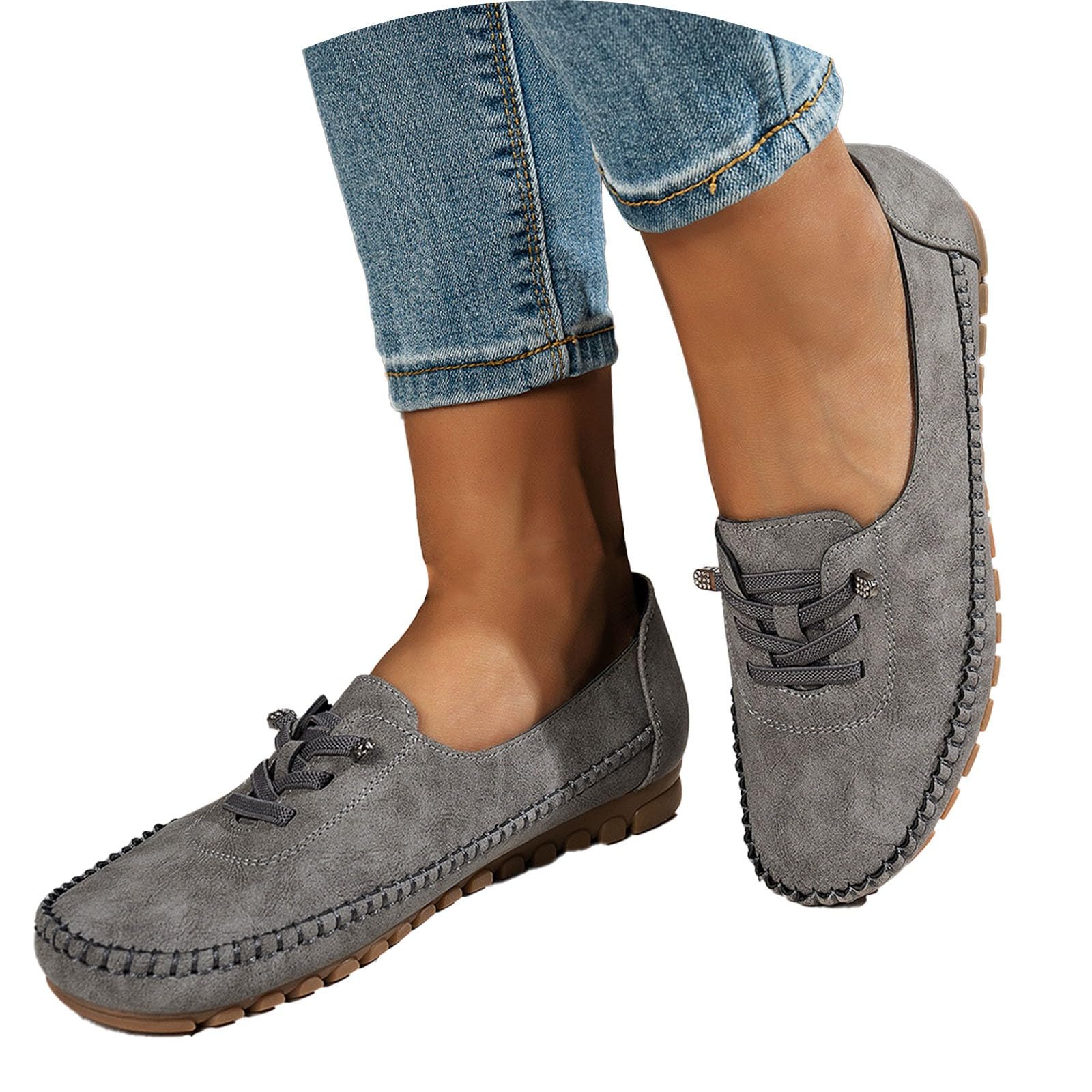 Mocassins orthopédiques en Cuir Faits à la Main pour Femme, Style décontracté, Vintage, Confortable, léger, antidérapant