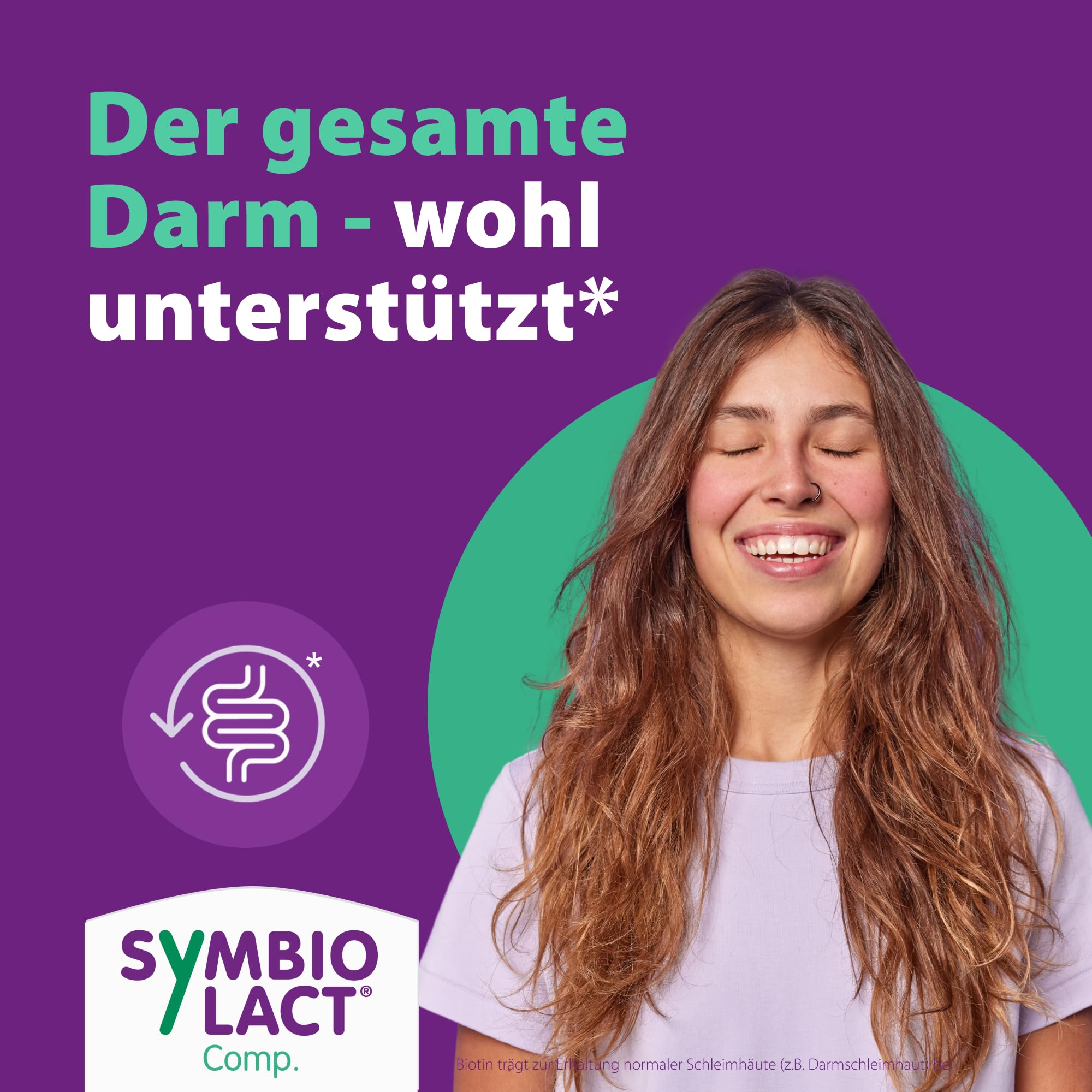 SymbioLact Comp. - Pulver zur Unterstützung von Darm und Darmschleimhaut* - mit Milchsäurebakterien und Biotin - geeignet für gluten- und laktosefreie Ernährung - 30 Beutel
