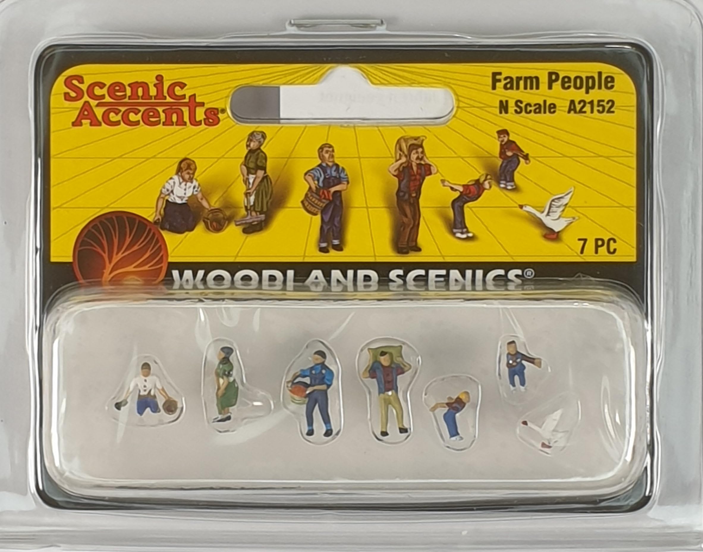 Woodland Scenics A2152 Farm Servant Maid Goose Child Figures Track N 1:160 Farm People