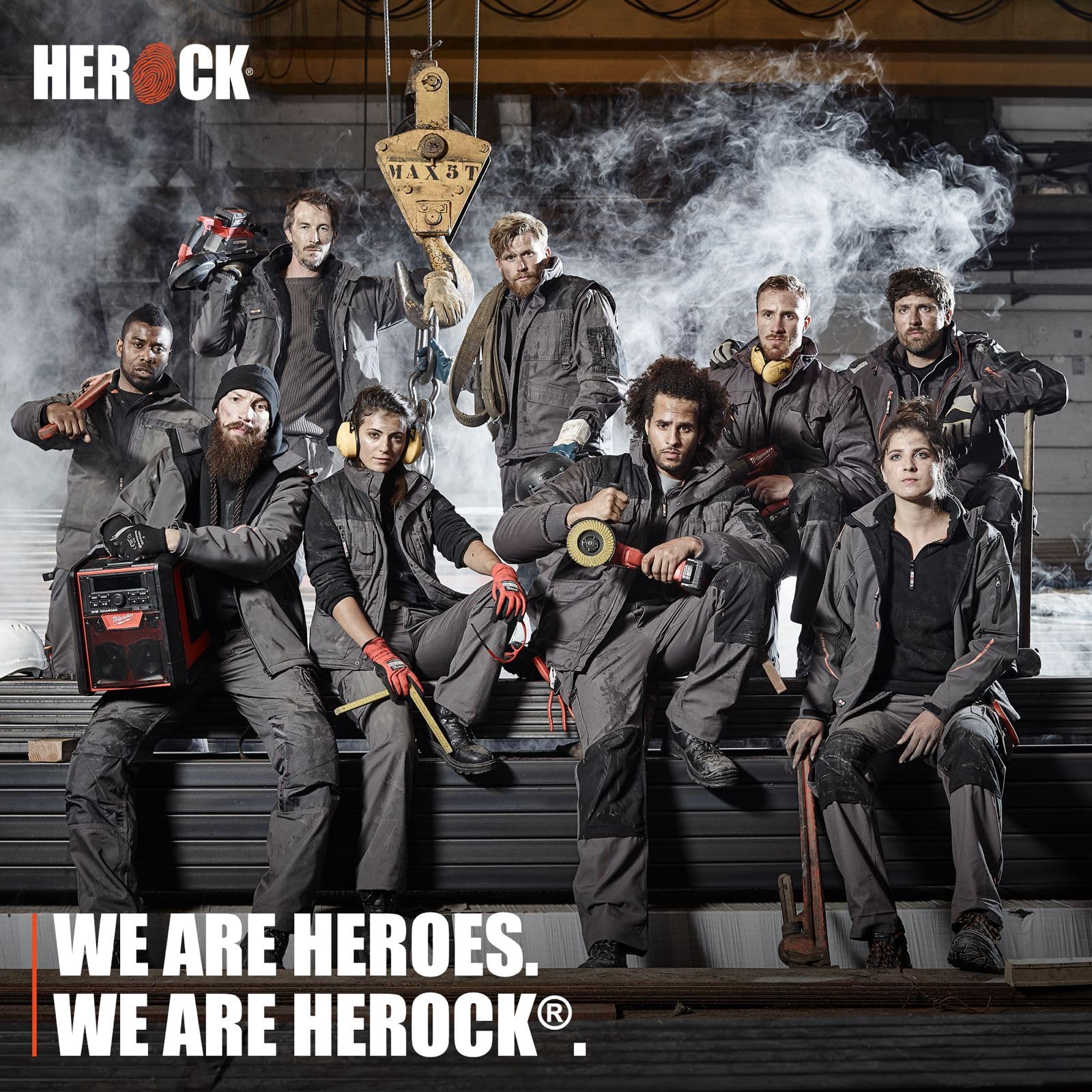 Herock Spodnie Dero Szary/Czarny