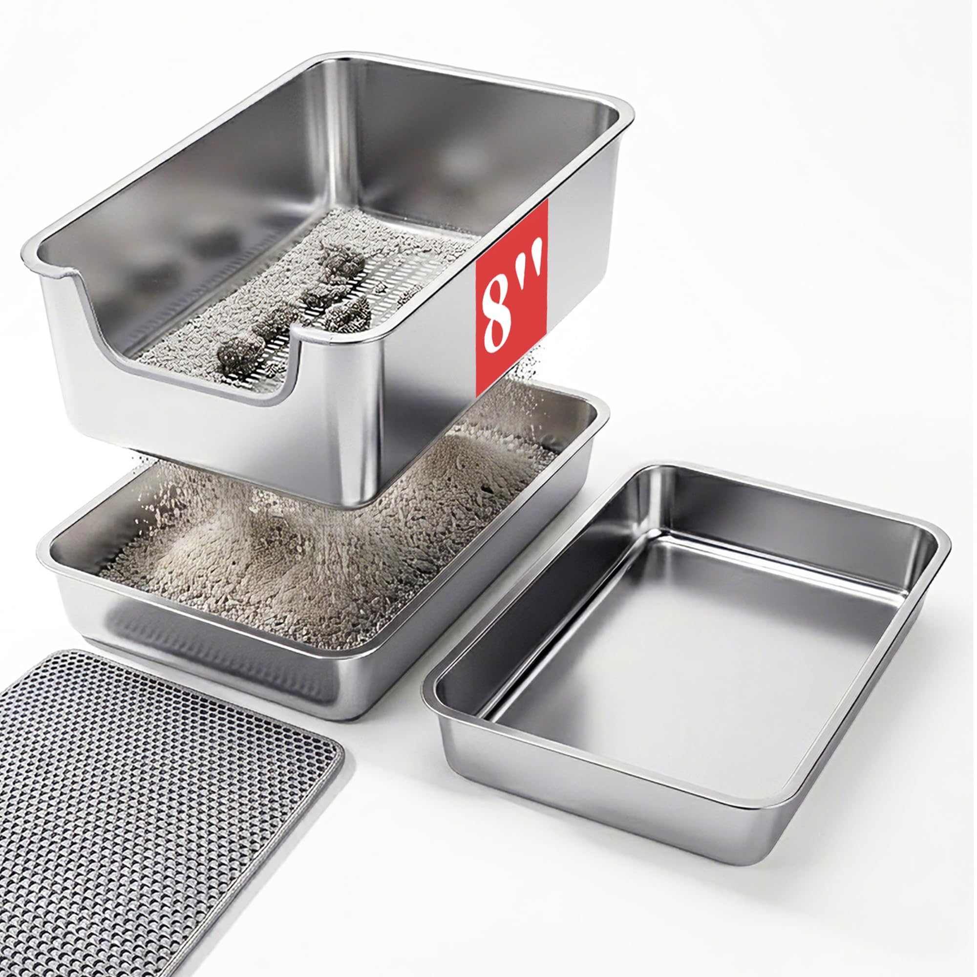 Photo 1 of Sorstrem Stainless Steel Sifting Cat Litter Box