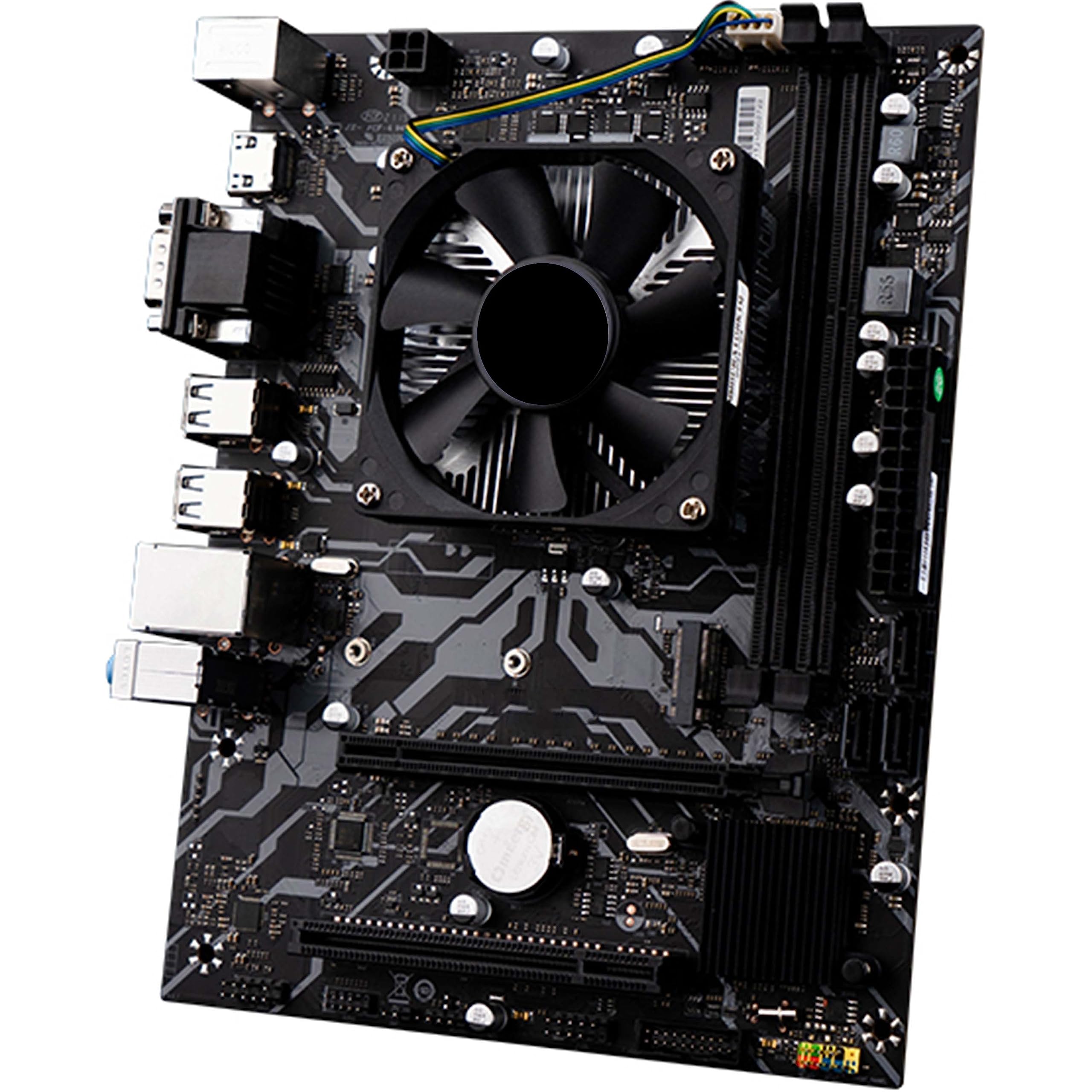 SIMPLETEK – Scheda Madre con Processore integrato dissipato - microATX | 2 x DDR3 + Slot M.2 e SATA | HDMI VGA RS232 PS/2 USB 2.0