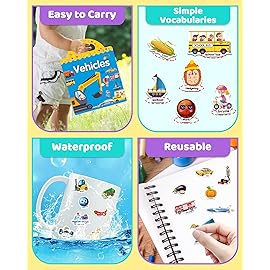 Benresive Reusable Sticker Books for Kids 2-4, Sticker Books for Toddlers 1-3 2-4, Toddler Travel Toys Activities Crafts Gifts
