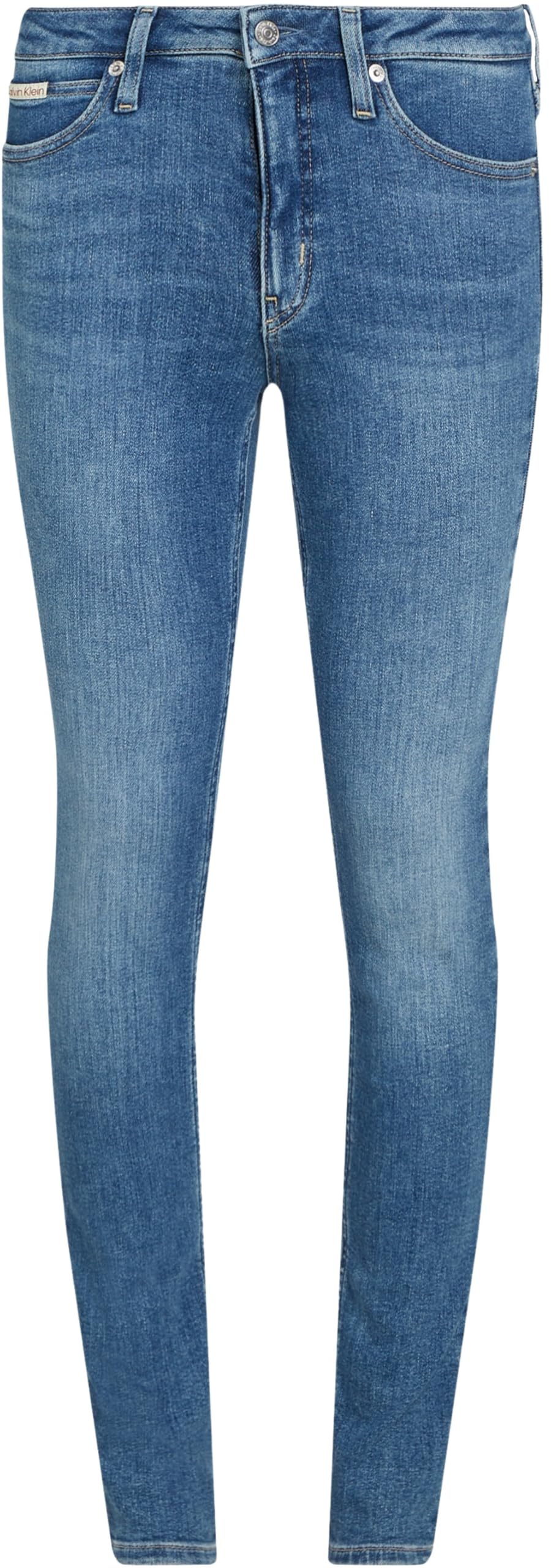 Calvin Klein Mid Rj20j224491 Jean Femme Mid Rise Skinny Fit, Bleu (Denim Dark), 30W/26L - Skinny - Femme