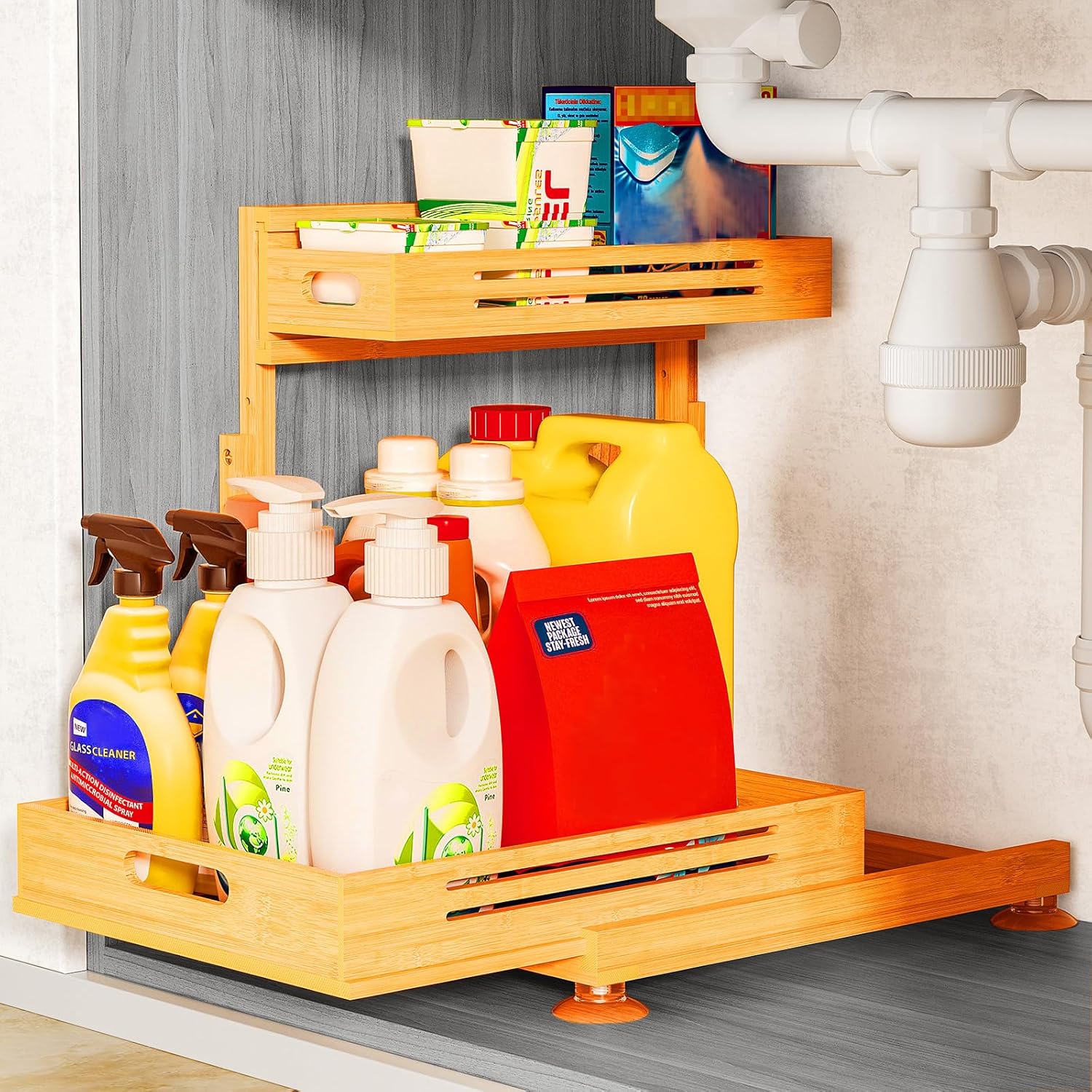 Bamboo Under-Sink Organiser