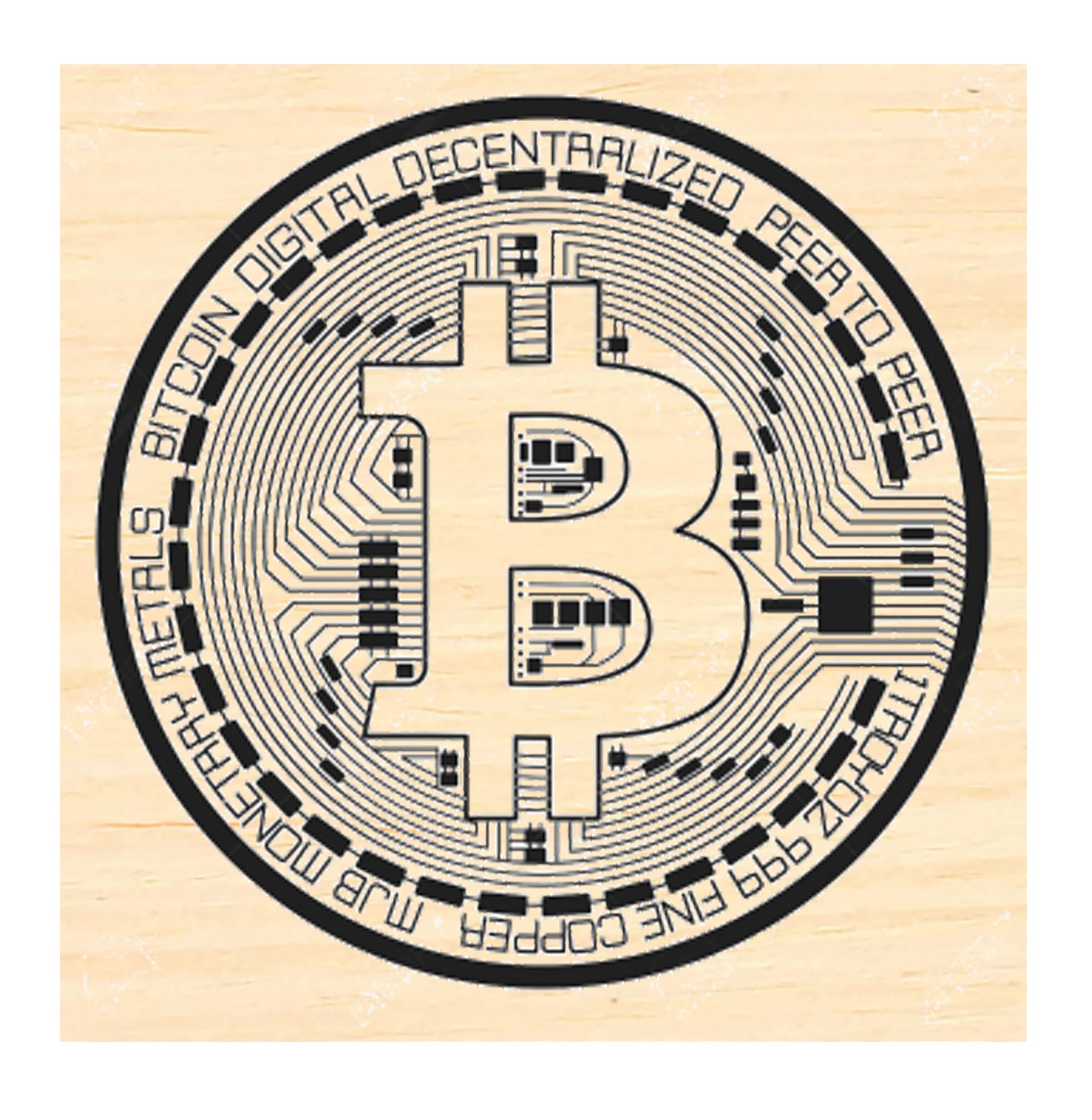 Amazon.com: P128 Bitcoin Rubber Stamp : Arts, Crafts & Sewing