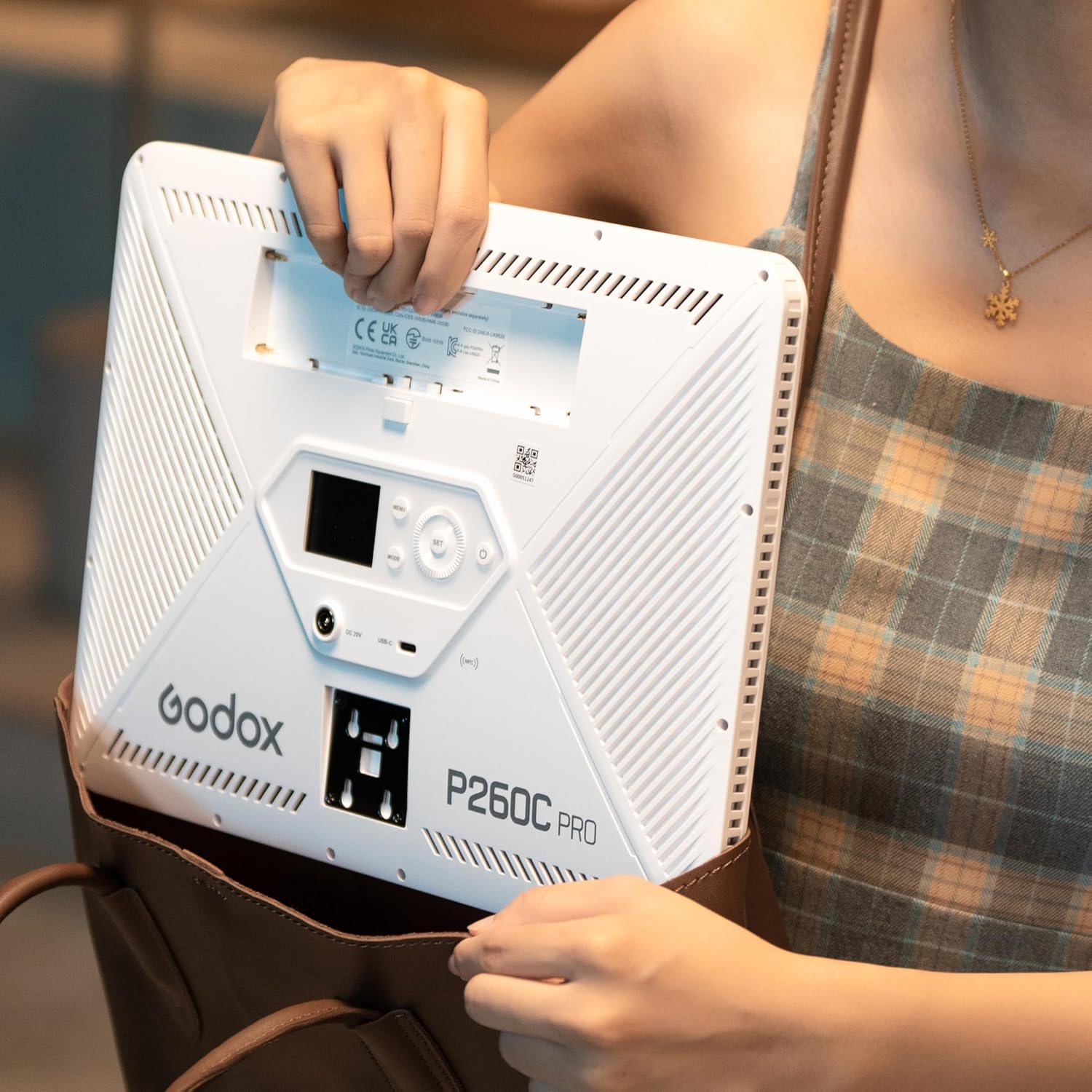 Godox P260C Pro Bi-Color Light Panel, Built-in NFC functionality Dimmable Photography Soft Lighting Pairing APP Control for Live Streaming Recording Photography