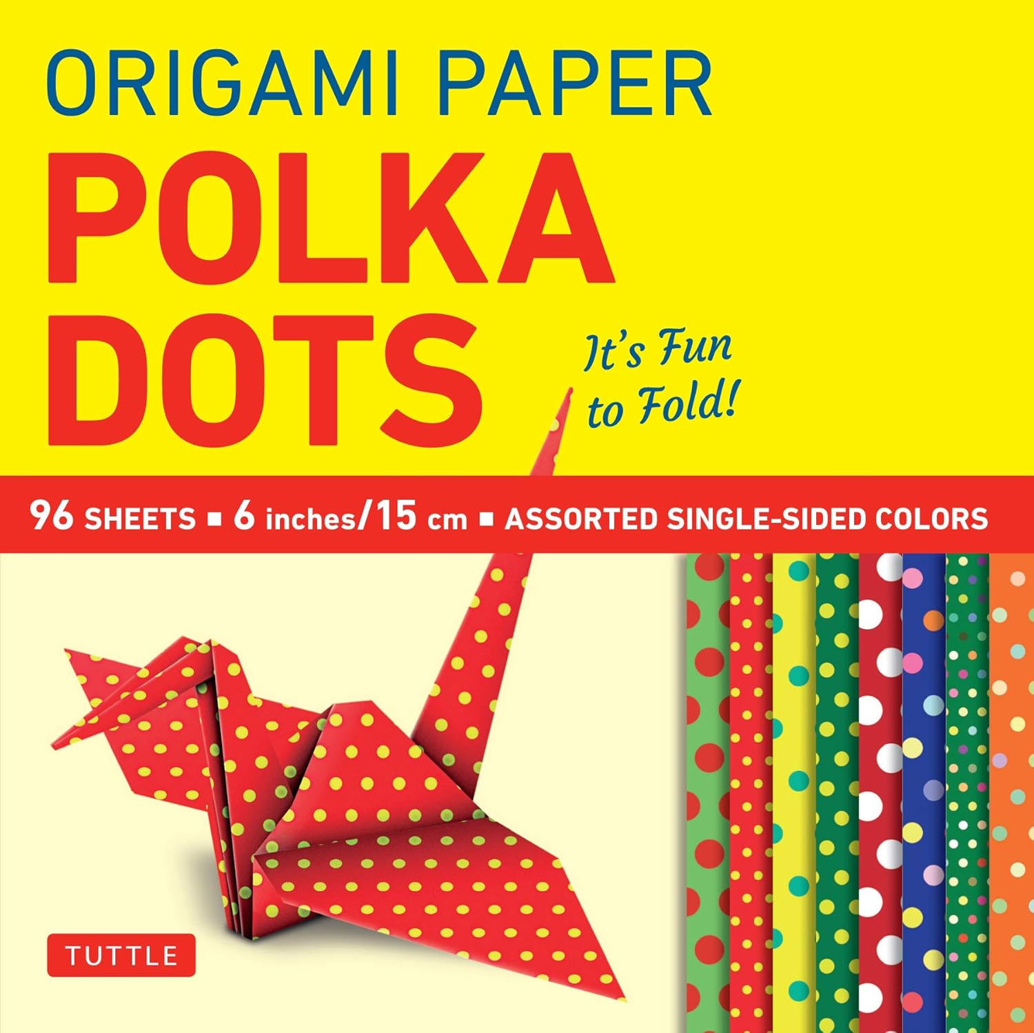 Buy Origami Paper 96 sheets Polka Dots 6 inch (15 cm) Tuttle Origami