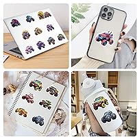 Vista 2 de 50 calcomanías geniales de camión monstruo, calcomanías de automóvil para niños, adolescentes y adultos, recuerdos de fiesta de camiones monstruos