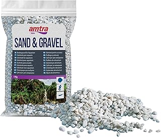 Amtra Gravel - Natural Aquarium Gravel, Decorative Soil, Coarse White Gr...
