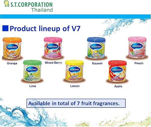 Miniatura 6 de My Shaldan - Ambientador de coche con aroma a durazno V7, base de gel de alta calidad y fragancia fresca de larga duración