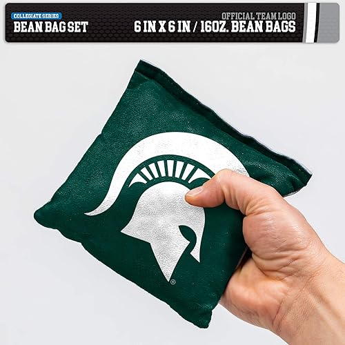 Miniatura 37 de Wild Sports - Puf de doble cara NCAA College de 8 unidades, bolsas de lanzamiento prémium para juego de cornhole, ideal para portones traseros