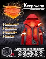 Vista 5 de GEMYSE Men's Mountain Waterproof Ski Snow Jacket Winter Windproof Rain Jacket