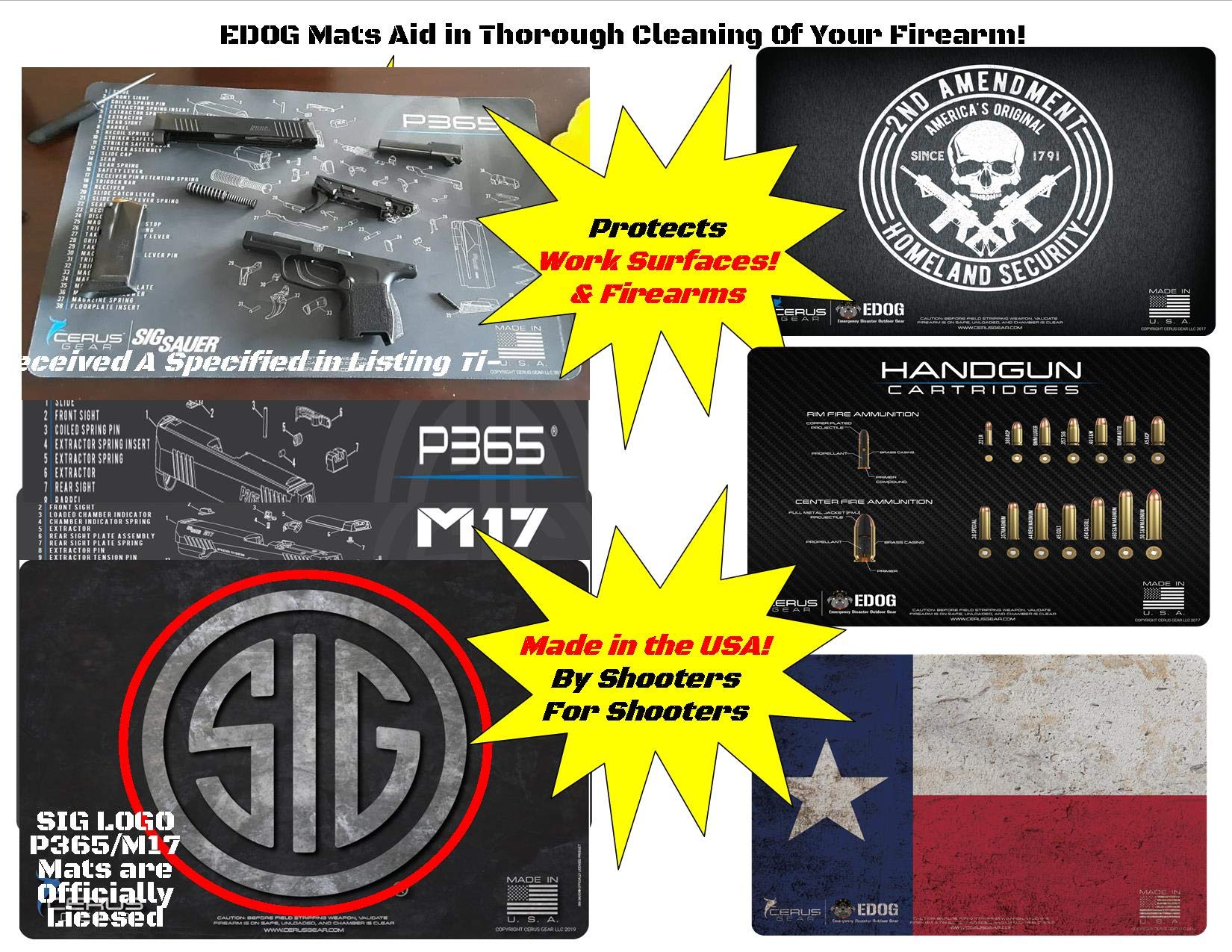 Buy EDOG TP 9 Elite Gun Cleaning Mat Schematic (Exploded View) Diagram Compatible with Canik