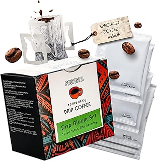 PROFISTA Probierbox mit 7 Drip Coffee Kaffeepulver 100 % Arabica Bohnen Geschenke Box mit 3 Sorten,Kaffee Geschenkset für Männer Drip Coffee Bag,Kaffeegeschenke für Kaffeeliebhaber (Drip Bloom Set)