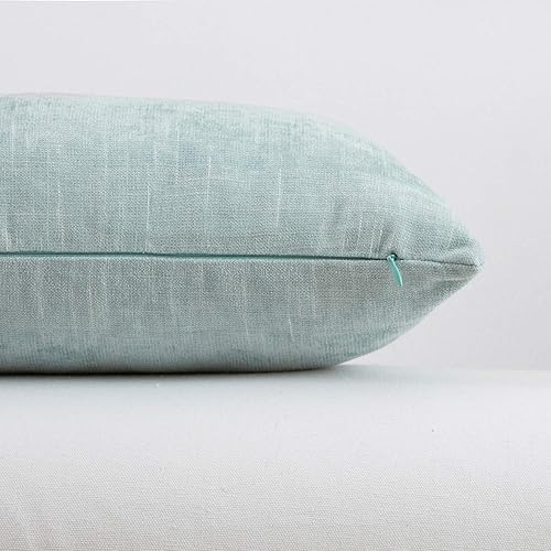 Miniatura 5 de HWY 50 - Fundas de almohada de chenilla sólidas decorativas, para sofá, dormitorio y cama.