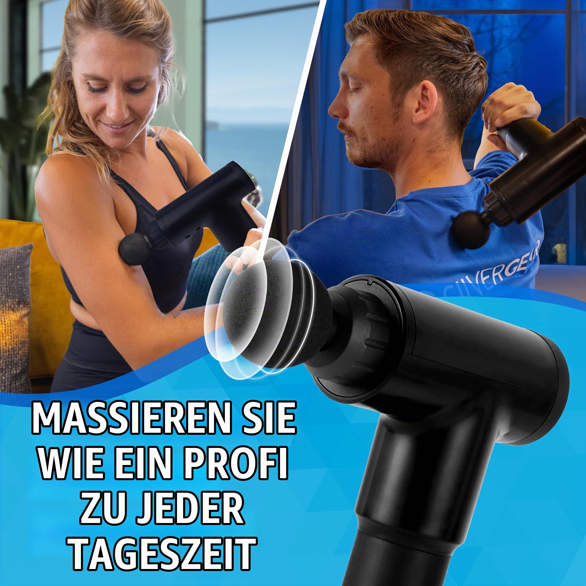 Massagepistole - Schwarz