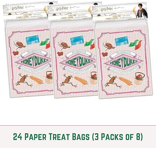 Miniatura 2 de Unique Paquete de bolsas de golosinas de Harry Potter, 24 bolsas de regalo de Harry Potter, lista de verificación, bolsas de regalos de cumpleaños,