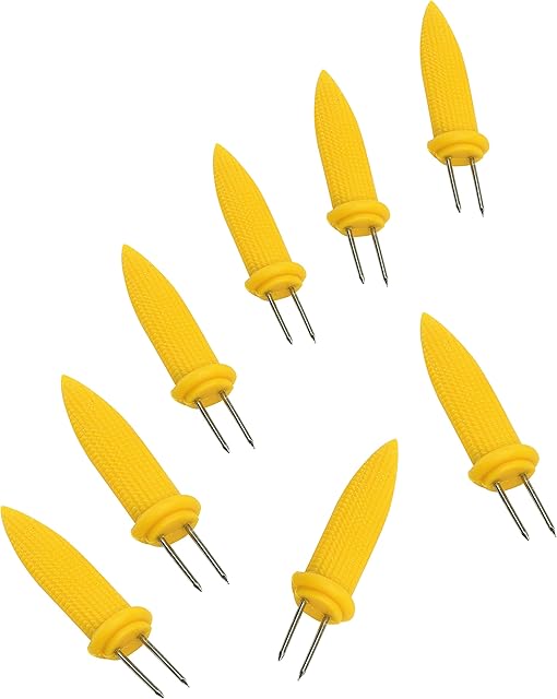 Landmann 13388 Corn-on-the-Cob Holder 8-Piece Set Yellow