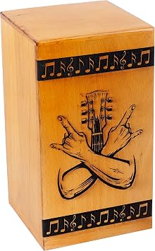 Wooden Urns for Human Ashes Adult Large - Beech Wood Cremation Urn for Ashes -Burial Urn for Columbarium - Funeral Urn Box (250 LB - Beechwood, Guitar Swag)