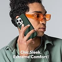 Vista 696 de GONEZ Funda de silicona para iPhone 15 Pro Max, compatible con Magsafe, protector de cámara + protector de pantalla, forro de microfibra suave Negro