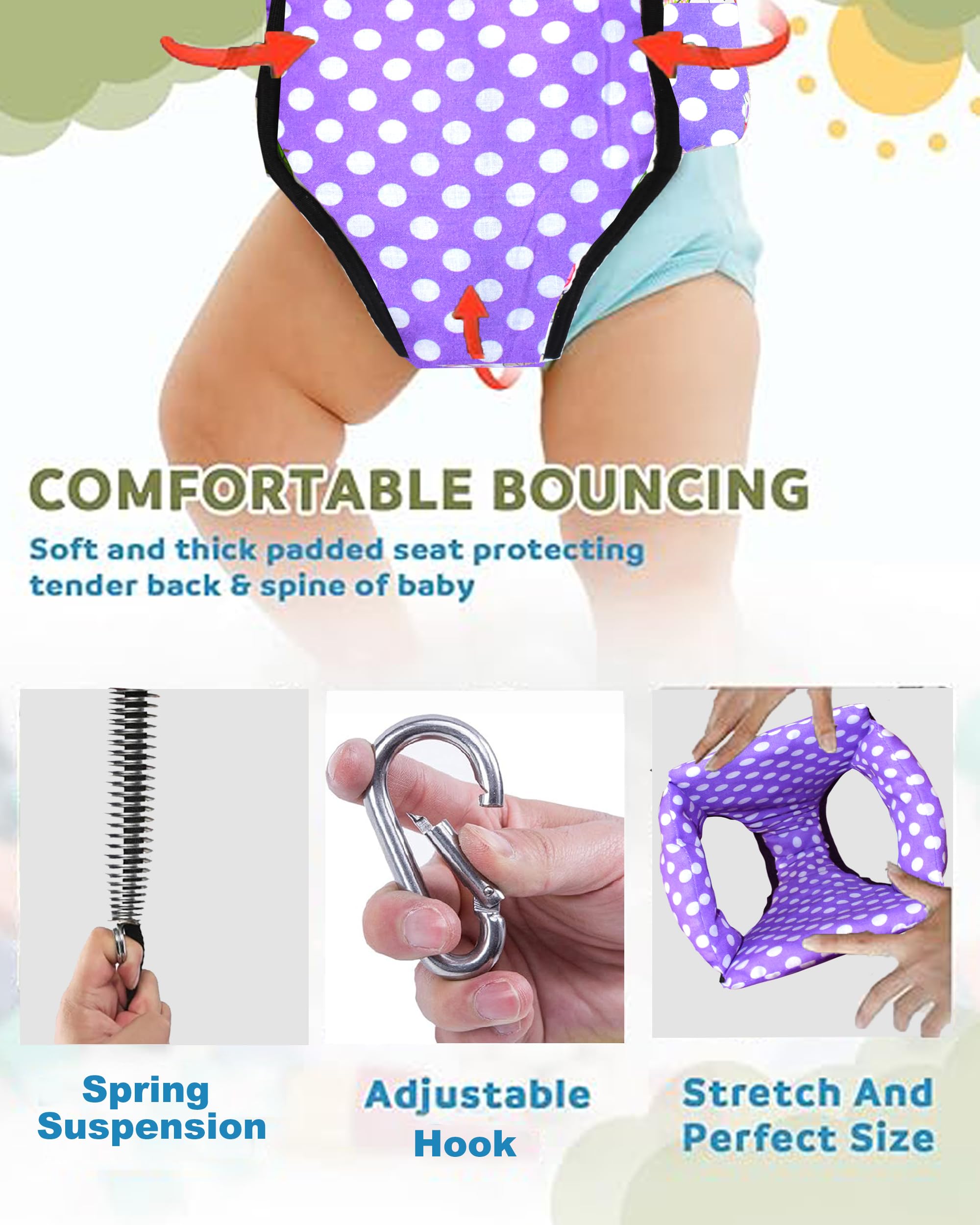 Vparents 2 in 1 Baby Toddler Jumper Cum Baby Walking Harness Function, Fun Activity for 6-12 Months Infant Toddler 1