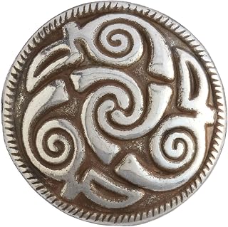 Tandy Leather Lindesfarne Spiral Concho - 1" Decorative Design for Belts, Wallets, Handbags