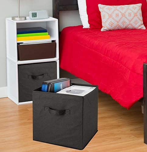 Miniatura 5 de Cubos de almacenamiento plegables  6 unidades  estos cubos decorativos de tela para almacenamiento son plegables y grandes organizadores para