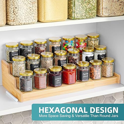 Miniatura 4 de 40 recipientes pequeños de vidrio con tapas herméticas, tarros de vidrio de 3.4 onzas para regalo de boda, baby shower, recuerdo de novia, mini