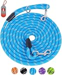 Long Rope Leash for Dog Training 10FT 16FT 30FT 50FT 100FT, Reflective Threads Check Cord Dog Leash Tie-Out Cable, Heavy Duty Dog Lead for Large Medium Small Dogs Outside Walking, Playing, Camping, or Yard