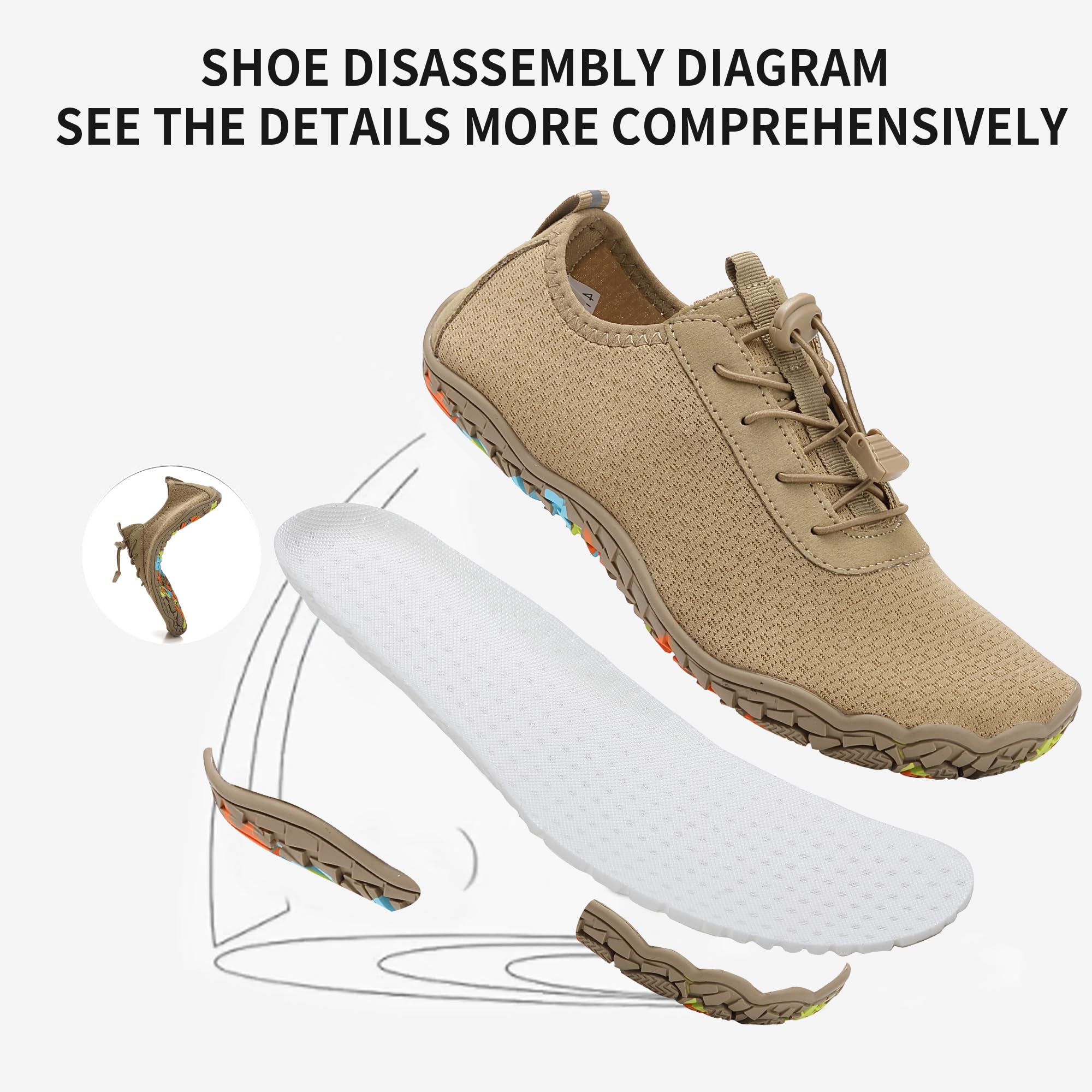 Chaussures aquatiques pour adultes à séchage rapide Pieds nus Chaussettes aquatiques antidérapantes pour plage, natation, piscine, rivière, lac, randonnée, kayak, surf, sports