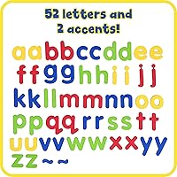Vista 2 de READY 2 LEARN Magnetic Alphabet - Lowercase - 52 Letters - Kids Foam Letter Magnets for the Classroom, Refrigerator or White Board - Large Magnets