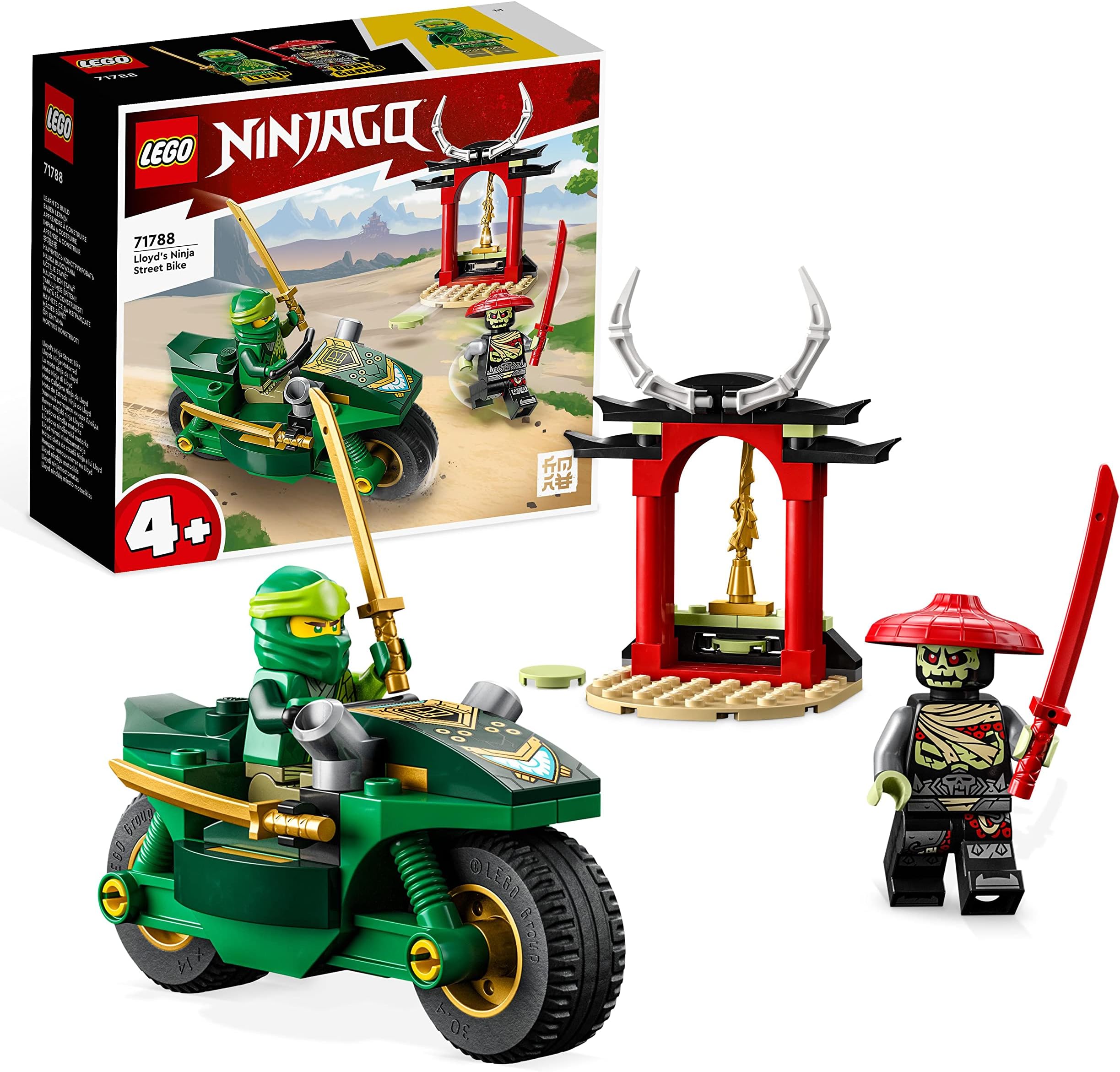 NINJAGO Lloyd’s Ninja Street Bike Motorbike Toy for Preschool Kids 4 Plus Years Old, Easy-to-Build Beginners Learning Set for Juniors, Gift Idea 71788