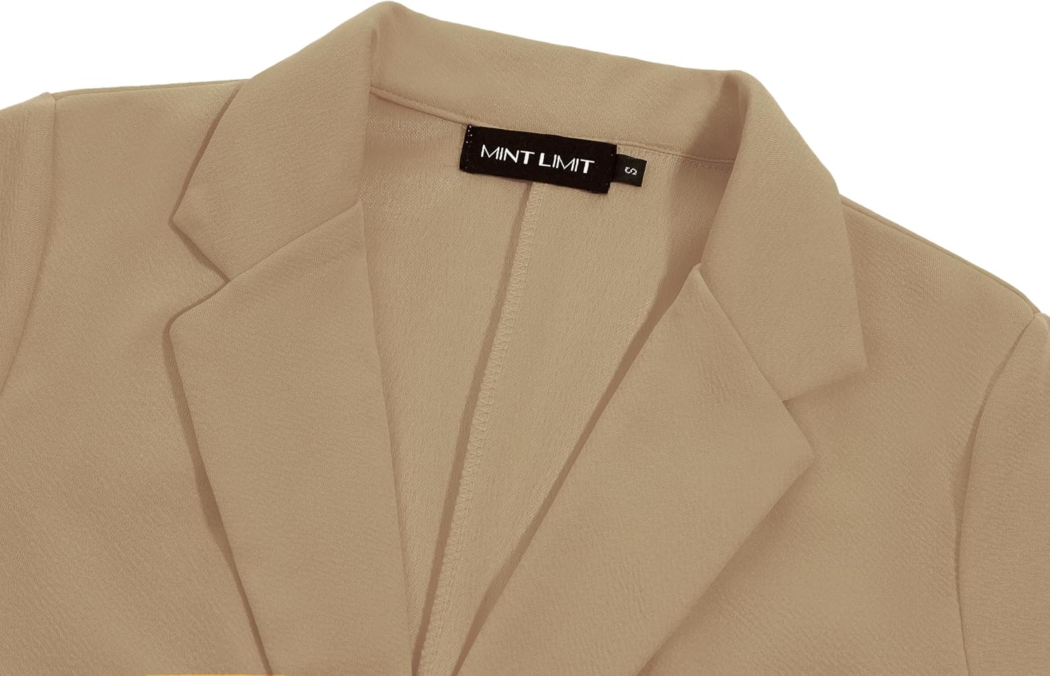 MINTLIMIT Blazer Jacket for Women Button Front Long Sleeve Work Office Jacket Blazer with Pockets,2XL,Khaki image 4