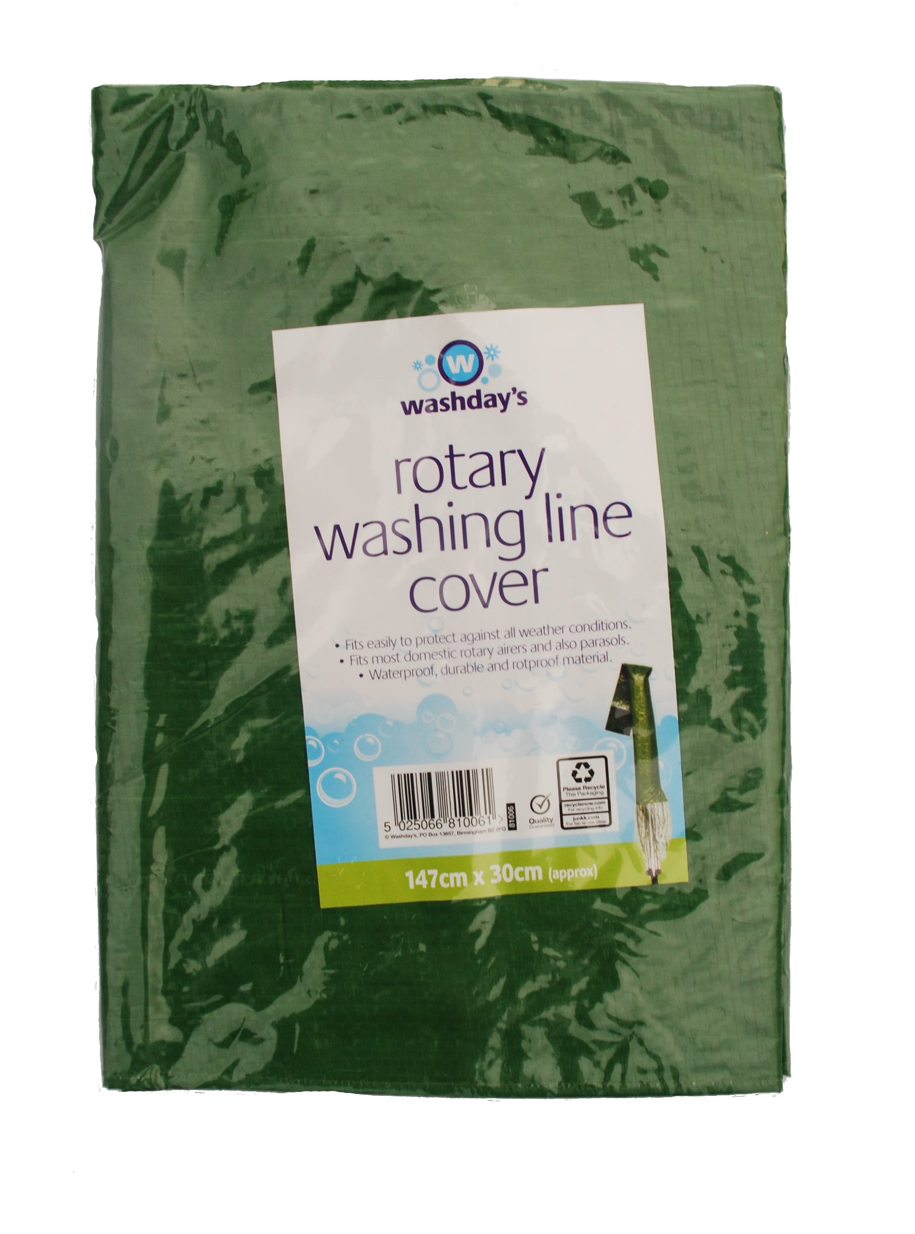Wash-Day Green Rotary Washing Line Cover