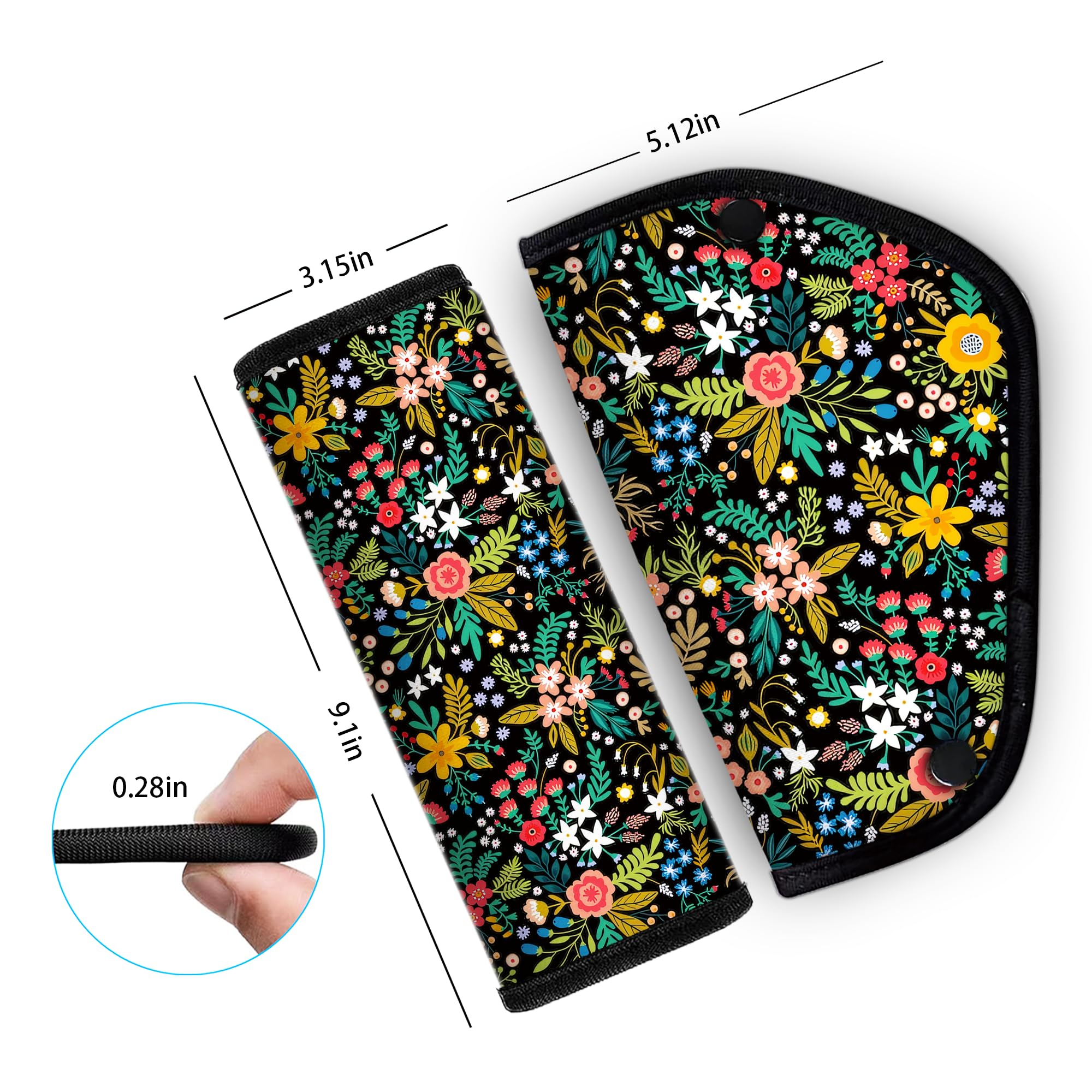 DreamsLink.LC Almohadillas de cojín para cuello y abdomen para niños, correas suaves y transpirables, soporte para asientos, cochecitos y sillas altas, accesorio de viaje hipoalergénico, flor